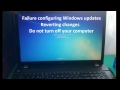 Failure configuring windows updates reverting changes screen stuck fix