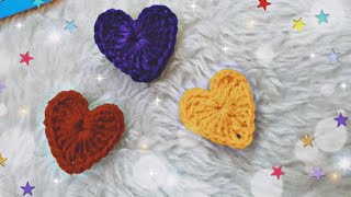 #كروشيه قلب بخطوات بسيطة للمبتدئين#خيط_سنارة#crochet tiny heart for beginner