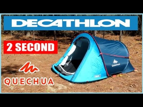 Decathlon 2 Second Pop Up Review - Set Up and Take Down Quechua - YouTube