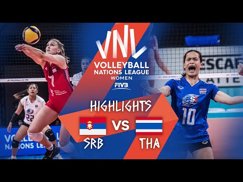 Serbia vs. Thailand - FIVB Volleyball Nations League - Women - Match Highlights, 01/06/2021