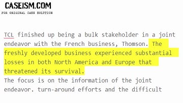 TCL-Thomson Electronics (A): Li Dongsheng’s Normandy Case Study Help - Caseism.com