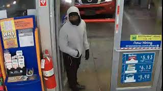 Armed robbery at the Stripes caught on Surveillance Cameras