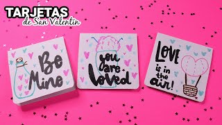 TARJETAS para SAN VALENTIN 💌 3 ideas Fáciles y Bonitas 😍 Cartas para el 14 de Febrero 💕