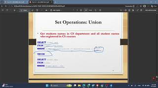 Database Set operations