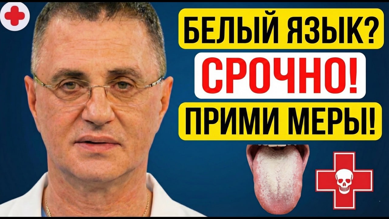 Белый налет на языке — это не грязь, а грибок! Доктор Мясников