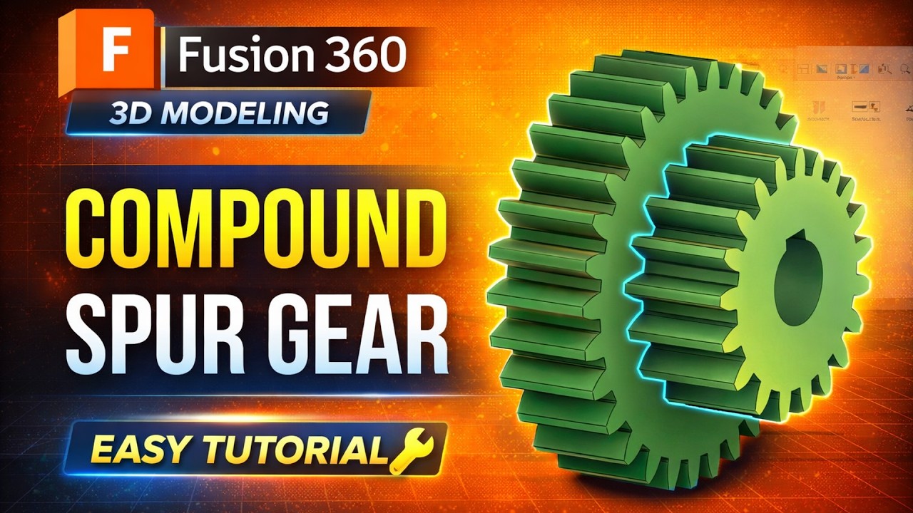 How to Model a Compound Spur Gear in Fusion360 - YouTube