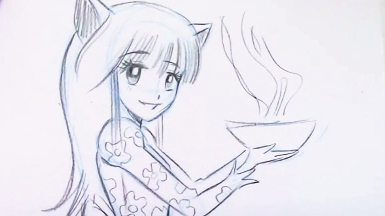 Draw Manga Cat Girl Neko For Beginners YouTube