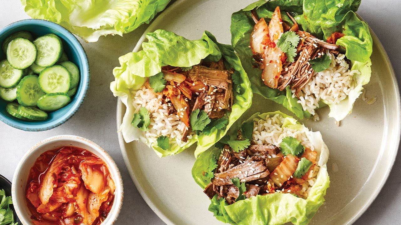 Try These Healthy, Low Carb KoreanStyle Beef Lettuce Wraps YouTube