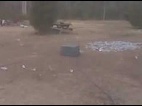 2 liter blows up recycling bin