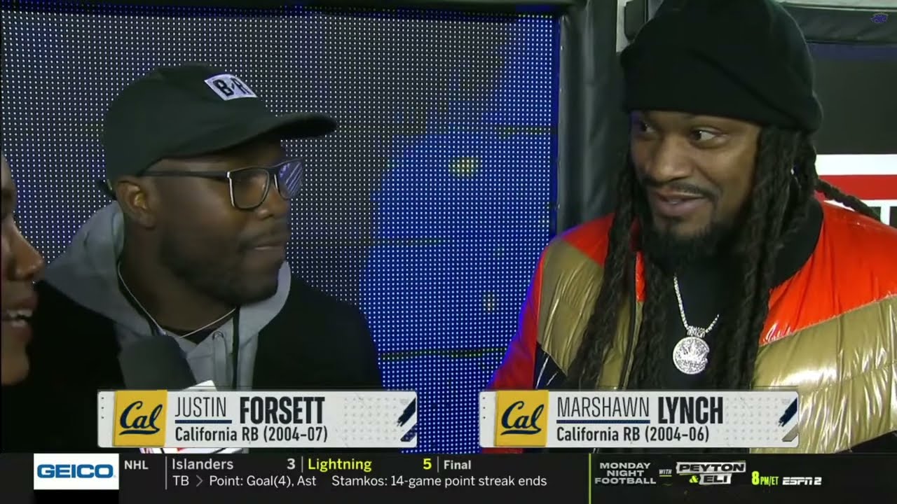 Marshawn Lynch drops F-bomb on live TV right after talking about Justin Forsett never swearing 😭