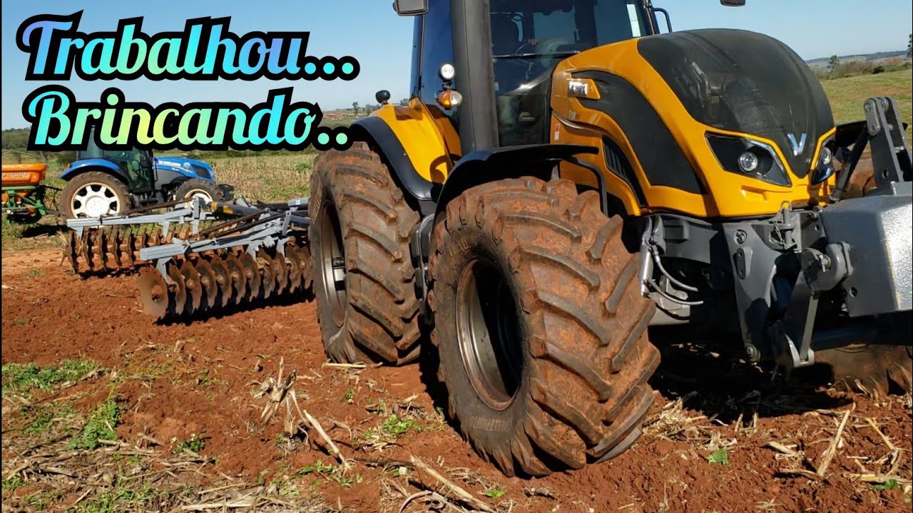 TRATOR VALTRA T.280 CVT || PUXANDO GRADE 56X22 BALDAN.