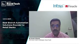 #BankTech24 Best Branch Automation Solutions Provider to Retail Banks - Finacle Mobile Teller