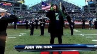 Ann Wilson sings the national anthem