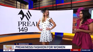 Model Christine Kirby for Preakness Women’s Fashion on Fox 5 DC with Lana Rae and Shop the Runway