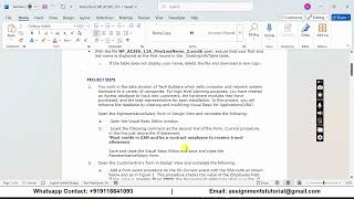 New Perspectives Access 365 | Module 11: SAM Project A Tech Builders