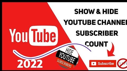 How to hide Subscriber Count on YouTube channel in 2022 | Hide your  Subscribers