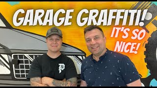 Sticker Garage Per Appassionati Adesivo Parete Garage In Scala