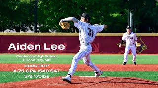 Aiden Lee 2026 RHP - Baseball Recruiting Video