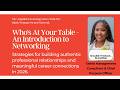 Who's At Your Table - An Introduction to Networking