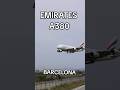 A380-800 @emirates  aterrizando en Barcelona pista 24R #a380 #emirates #landing #planespotting