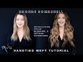 HANDTIED WEFT EXTENSION TUTORIAL // BLONDE TO BRONDE // HOW TO BLEND HAIR EXTENSIONS