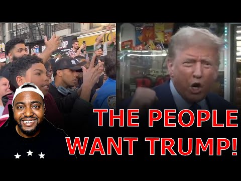 National Anthem And 'WE WANT TRUMP' CHANTS RING OUT As Trump Rallies At New York City Bodega!