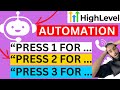 create an AUTOMATED PHONE CALL MENU SYSTEM for clients in GoHighLevel | IVR phone system Tutorial