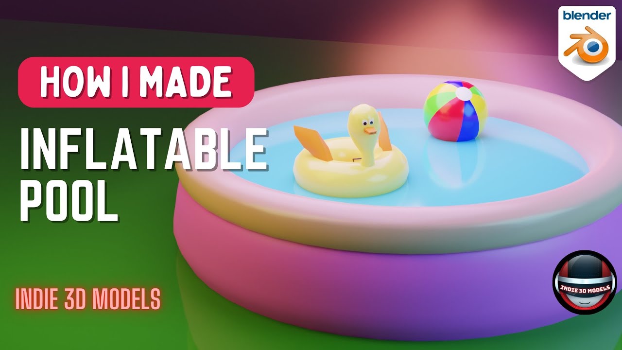 Inflatable Swimming Pool in Blender 3D Modeling Timelapse Ep. 26