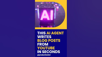 Free AI Agent Writes Blog Posts from YouTube in SECONDS!