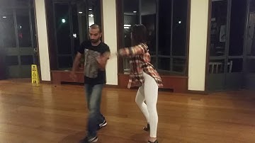 Salsa On2 Intermediate Turn Pattern Partnerwork by Dhiraj and Sheena #90