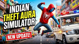 Indian Thaft Aura Simulator Game | Spider Hero vs Police 🚔 New Update Gameplay 2026 | FrenzyOpz screenshot 3