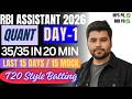 RBI ASSISTANT 2026, QUANT, LAST 15 DAYS