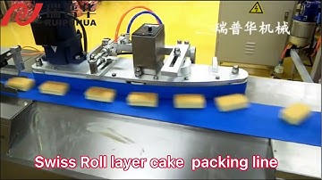 Swiss Roll layer cake automatic feeding Packing Machine line