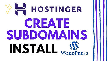 How to Create a SUBDOMAIN in Hostinger and Install WordPress in 2021