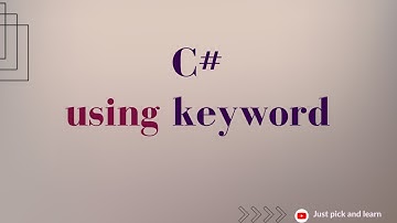 using keyword in C# | C# basics | C# tutorial | C# advanced tutorial | C# interview question