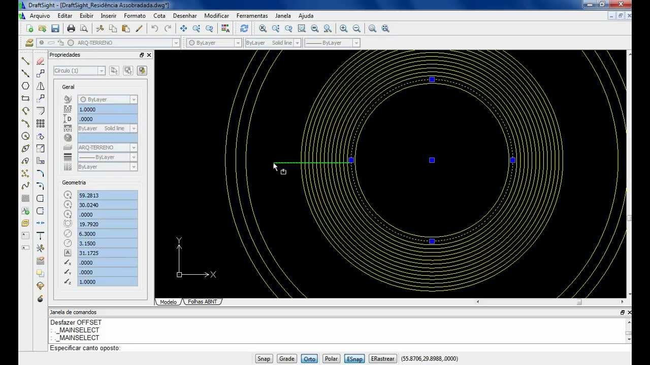 DraftSight Aula 7.2: As diferentes possibilidades do comando OFFSET ...