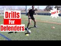 Soccer drills for defenders  3 individual  3 partner defending drills  become a better defender