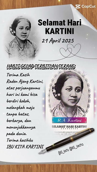 selamat ulang tahun ibu kartini, terima kasih atas perjuanganmu untuk tanah air kami semua i🩷you