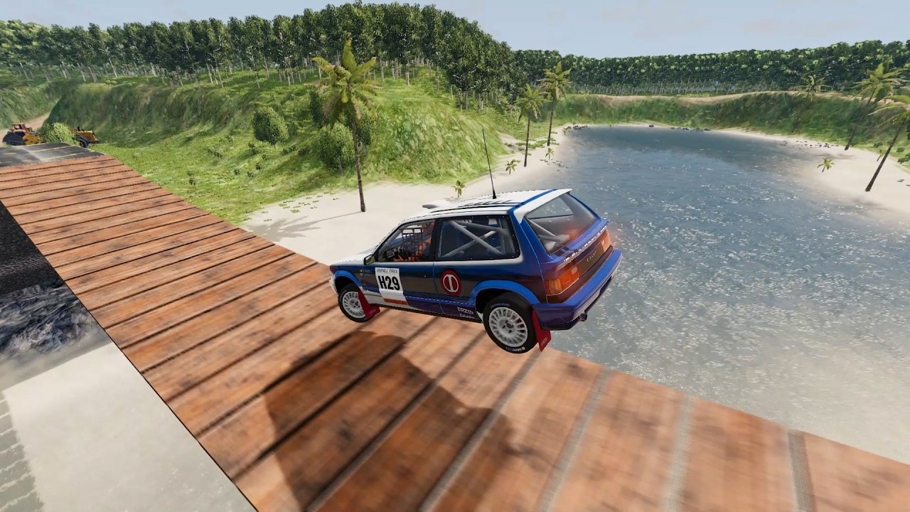 Автомобиль против подвесного моста: эвакуация тяжелого транспортного средства, часть1 | BeamNG Drive