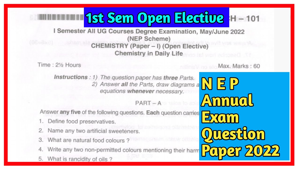 1st Sem Chemistry Chemistry In Daily Life Open Elective Course 2022 1st-sem-chemistry-chemistry-in-daily-life-open-elective-course-2022