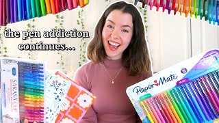 ANOTHER stationery haul!!💞🌈📓 (UNOBOXING + SWATCHES) | journals, pentel, zebra sarasa, papermate