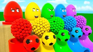 Colorful Magic Surprise Eggs & Color Balls | Learn Colors | DuZoo Kids Songs