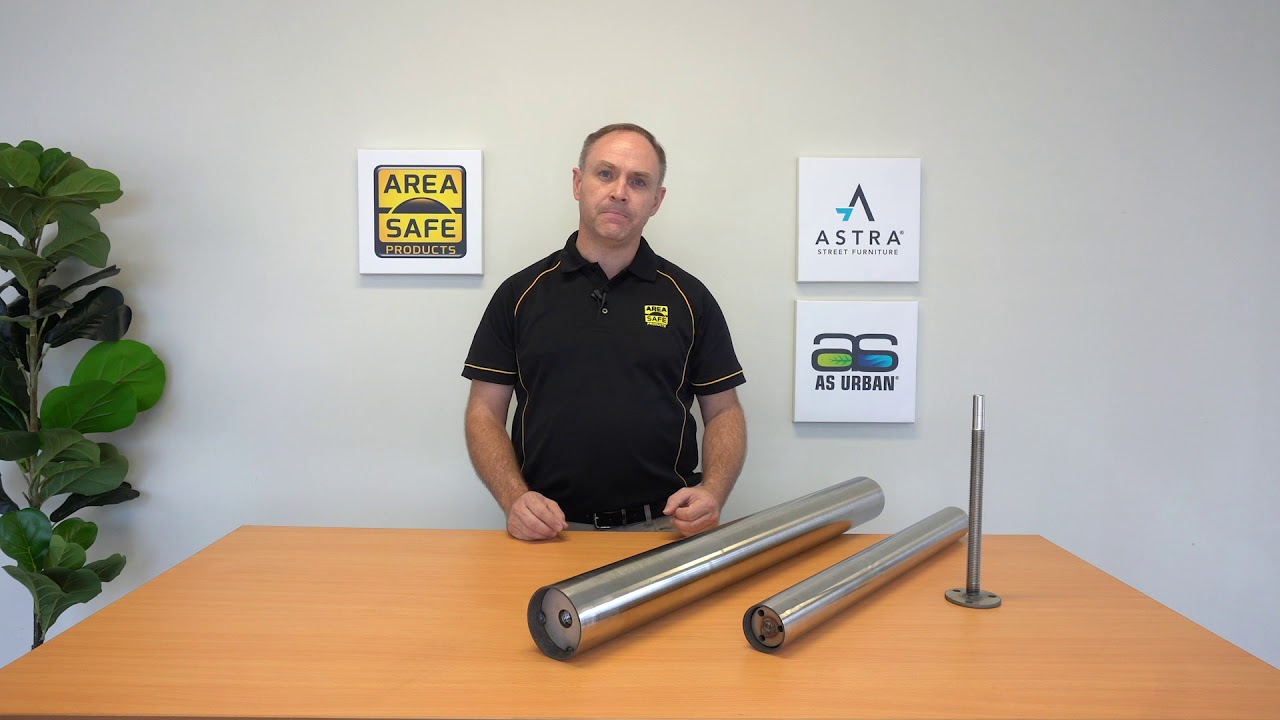 Internal Base Plate Stainless Steel Bollards - Area Safe Products