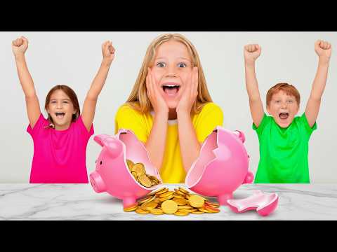 Nastya e seus amigos ensinam como economizar dinheiro