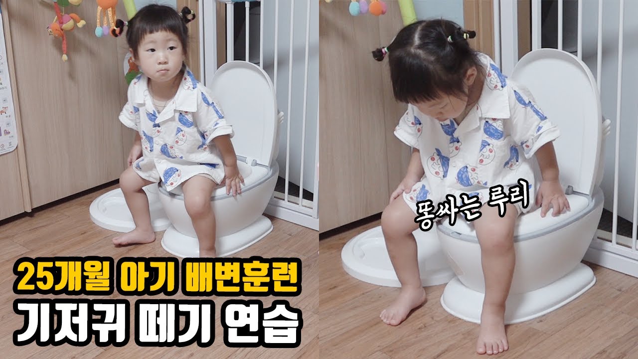 25개월 아기 배변훈련 성공? 실패? (기저귀 떼기, 기저귀 떼는 시기)