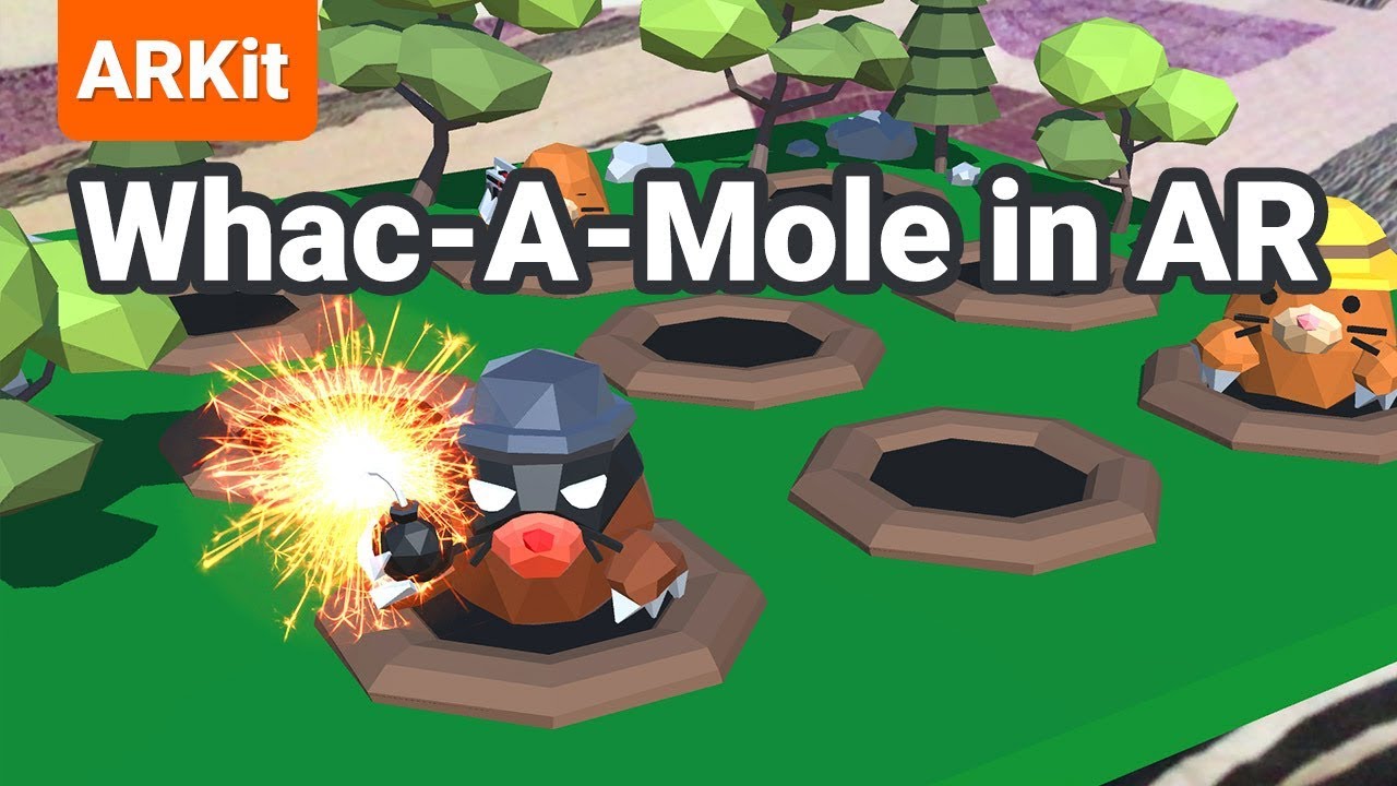 Wht R Ar Games Whack AR! Gameplay - Whac-A-Mole Augmented Reality game for iOS - YouTube