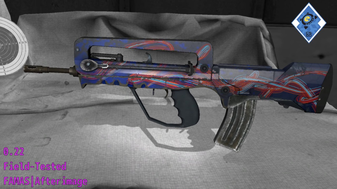 FAMAS Afterimage - Skin Wear Preview - YouTube