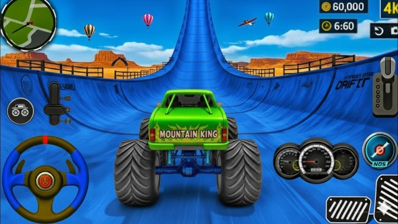 🚒Monster Truck Mega Ramp Racing: Ultimate Android Gameplay Guide😱