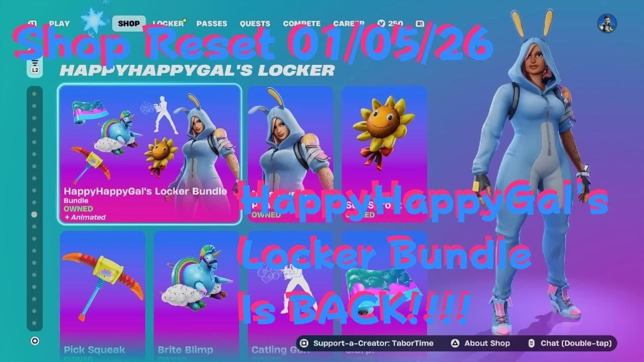 HappyHappyGal's Locker Is Back In The Fortnite Shop!