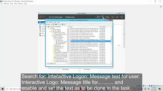 Interactive Logon Message